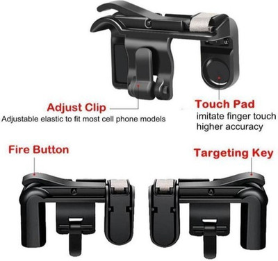 

SACRO LNW_648L PUBG Trigger all smart phone compatible Sensitive Shoot/aim Buttons L1 R1 Trigger Mobile Game Controller ||compatible with all android & IOS smart phone Gaming Accessory Kit(Multicolor, For Android)