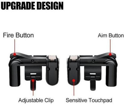 

SACRO SHR_459S PUBG Trigger all smart phone compatible Sensitive Shoot/aim Buttons L1 R1 Trigger Mobile Game Controller ||compatible with all android & IOS smart phone Gaming Accessory Kit(Multicolor, For Android)