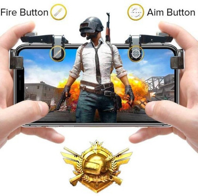 

SACRO SIT_585S PUBG Trigger all smart phone compatible Sensitive Shoot/aim Buttons L1 R1 Trigger Mobile Game Controller ||compatible with all android & IOS smart phone Gaming Accessory Kit(Multicolor, For Android)