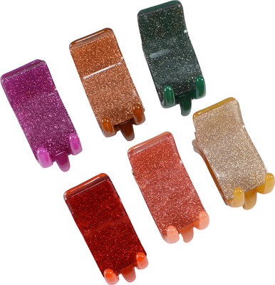 

Saamarth Impex Glitters Shades Hair Accessories Shining Hair Clips For Casual Wear Set Of 6 Piece Hair Claw(Multicolor)