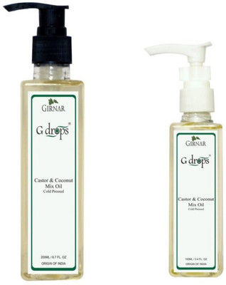 

G Drops Castor & Coconut Mix Oil Combo(200ml+100ml) Hair Oil(300 ml)