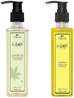 

G Drops Castor & Sunflower Oil Combo(2x200ml) Hair Oil(400 ml)