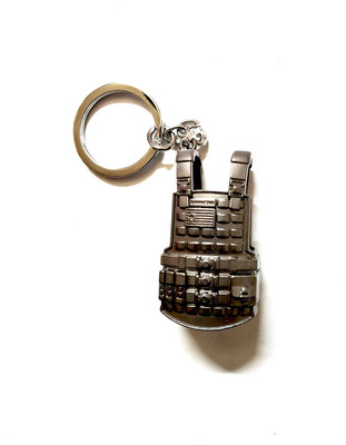 NeoTask PUBG Shield Silver Metal Key Chain