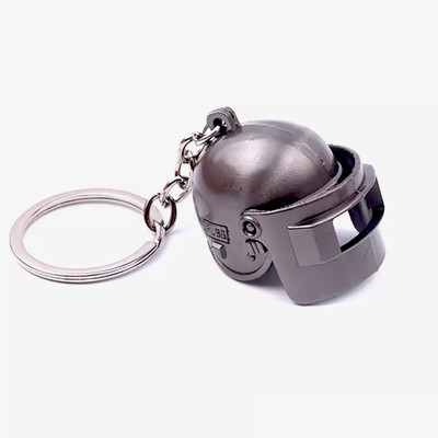 NeoTask Pubg Silver Helmet Metal Key Chain