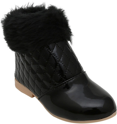 

Dchica Girls Slip on Casual Boots(Black