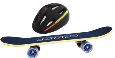 

Jaspo Experts Dual Combo 27"x7" Anti Skid Skateboard with Grip Tape, Carry Bag and Helmet Skating Kit