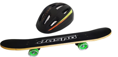 

Jaspo Experts Dual Combo 27"x7" Anti Skid Skateboard with Grip Tape, Carry Bag and Helmet Skating Kit