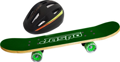 

Jaspo Experts Dual Combo 27"x7" Anti Skid Skateboard with Grip Tape, Carry Bag and Helmet Skating Kit