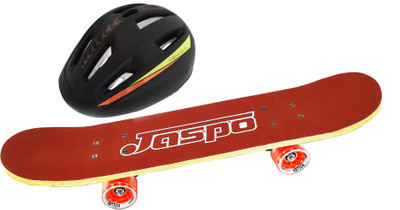 

Jaspo Experts Dual Combo 27"x7" Anti Skid Skateboard with Grip Tape, Carry Bag and Helmet Skating Kit