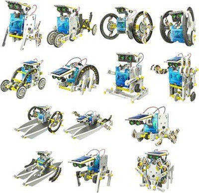

Happy GiftMart 14 in 1 Educational Solar Robot Kit, Multi Color(Multicolor)