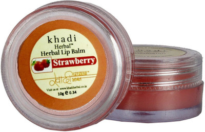 

Khadi Herbal Natural Strawberry Lip Balm(Pack of: 2, 20 g)