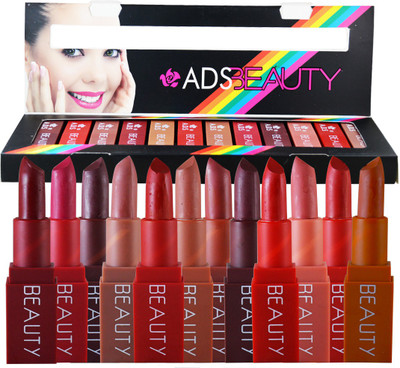 

ADS Beauty Matte Lipstick-A01718 Pack of 12(Multicolor)