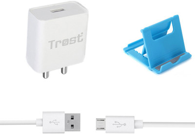 TROST Wall Charger Accessory Combo for Moto E4 Plus(Multicolor)