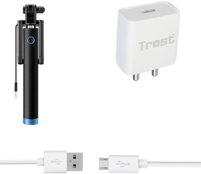 TROST Wall Charger Accessory Combo for Oppo F1S(Multicolor)