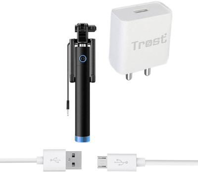 TROST Wall Charger Accessory Combo for Vivo V7 Plus(Multicolor)