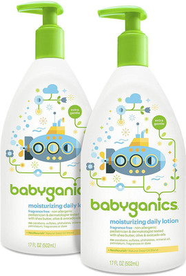

Babyganics Daily Baby Lotion, Fragrance Free, 17 Ounce (Pack of 2)(502 g)