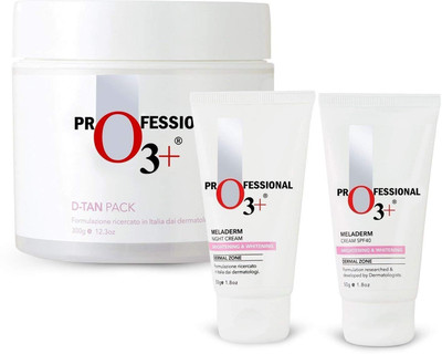 

O3+ Professional D-Tan with Meladerm Brightening & Whitening Day and Night Cream - Clear & Bright Complexion Kit for All Skin Types(400 g)