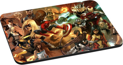 

ANNI69 Spider saving himse;lf from villain Mousepad(Multicolor)