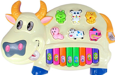 

Bluwings Musical Cow Piano Keyboard For Kids (Min. Age 3 years)(Multicolor)