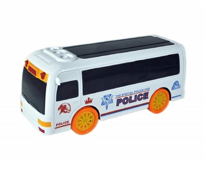 

Bluwings Police Bus Toy With 3D Lighting and Sound for kids(Minimum Age 3 yrs)(White)