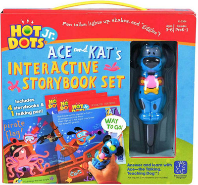 

Educational Insights Hot Dots Jr. Interactive Storybooks, 4-Book Set with Ace Pen(Multicolor)