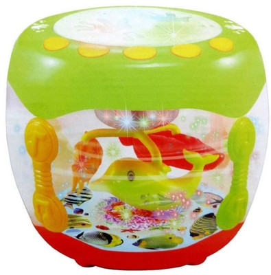 

Bluwings Music and Flash Rotating Fish Drum for Kids(Multicolor)
