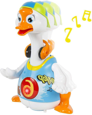 

Happy GiftMart Intelligent Hip Pop Dance Read Tell Story Interactive Swing Goose Musical Educational Baby Duck Toys Gifts Non Toxic(Multicolor)