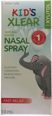 

Xlear Inc Kids Xylitol and Saline Nasal Spray - 10ml _3Pack Manual Nasal Aspirator(Transparent)