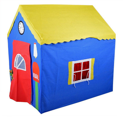 

LITTLE ROCK blue plastic trendy my house jumbo size tent kids(Blue)