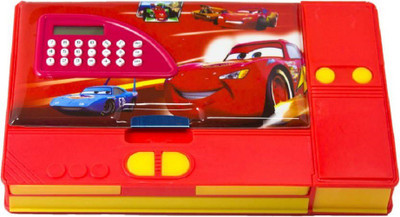 

August 1 Mcqueen Car Art Plastic Pencil Box(Set of 1, Red)