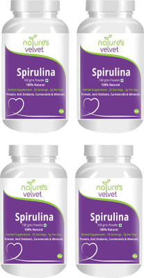 

Natures Velvet Lifecare Spirulina powder, 100gms - pack of 4 Plant-Based Protein(400 g, natural)