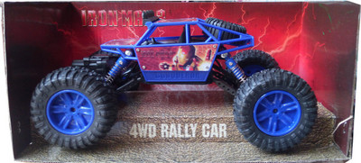 

IndusBay Remote Controlled Rock Through Crawler 1:18 Scale 4Wd Monster truck - Off Roader Racer Rally Car Red (IronMan Theme)(Blue)