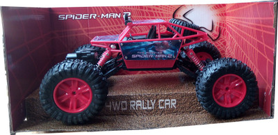 

IndusBay Remote Controlled Rock Through Crawler 1:18 Scale 4Wd Monster truck - Off Roader Racer Rally Car Red (SpiderMan Theme)(Red)