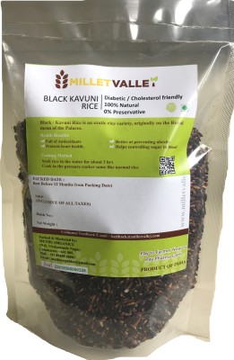 

millet valley Diabetic/cholesterol friendly Black Kavuni Arisi Rice (Medium Grain, Boiled)(400 g)