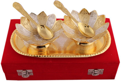 

Ellegent Gold Plated Decorative Platter(Gold, Pack of 5)