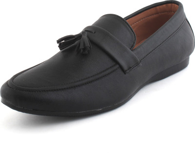

Amanio Leather Loafers Shoes For Men Loafers For Men(Black