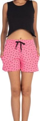 NITE FLITE Printed Women Pink Night Shorts