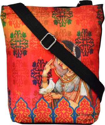 

All Things Sundar Women Casual Multicolor Canvas Sling Bag