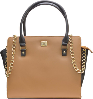 

Bagstopia Women Evening/Party Tan PU Sling Bag