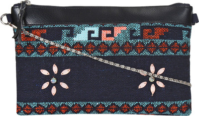 

Anekaant Women Casual Blue Cotton Sling Bag