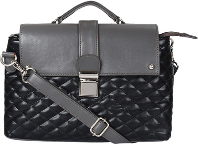 

Anekaant Women Casual Black, Grey Leatherette Sling Bag