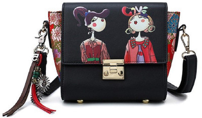 

VISMIINTREND Women Casual Black PU Sling Bag