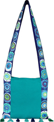 

Anekaant Women Casual Green Canvas Sling Bag