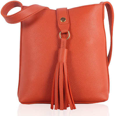 

SK NOOR Women Casual Orange PU Sling Bag