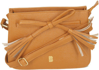 

Bagstopia Women Casual Tan PU Sling Bag