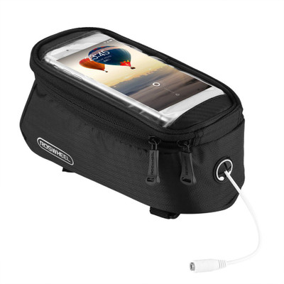

CGT Bicycle Top Tube Frame Cycling Pannier Water Resistant Bike Bag Bicycle Front Bags(Black, Dry Bag