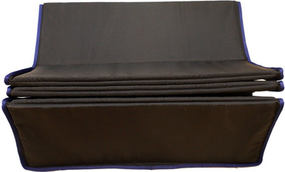

QUINERGYS ® Handcrafted Healthy Folder Yoga Mat Antislip & Sweat Absorbent With Cover Black 18 mm Yoga Mat, Black-17