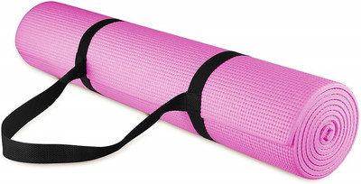 

Quinergys ™ Yoga All Purpose High Density Non-Slip Yoga Mat with Carrying Strap Pink 6 mm Yoga Mat, Super-096