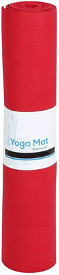 

QUINERGYS ® Yoga Mat High Density, 4mm Thinner Non Slip & Fitness Mat with Carrying Strap Red 4 mm Yoga Mat, Super-111