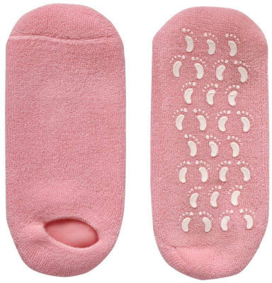 

Boldnyoung Spa Moisturizing Gel Socks for Dry Feet and Ankles Heel Support (, Pink
